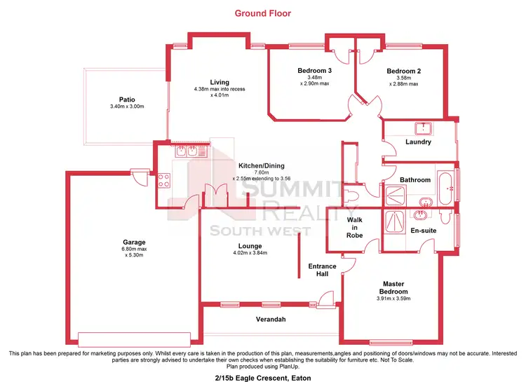 Floorplan of Homely unit listing, 2/15B Eagle Crescent, Eaton WA 6232