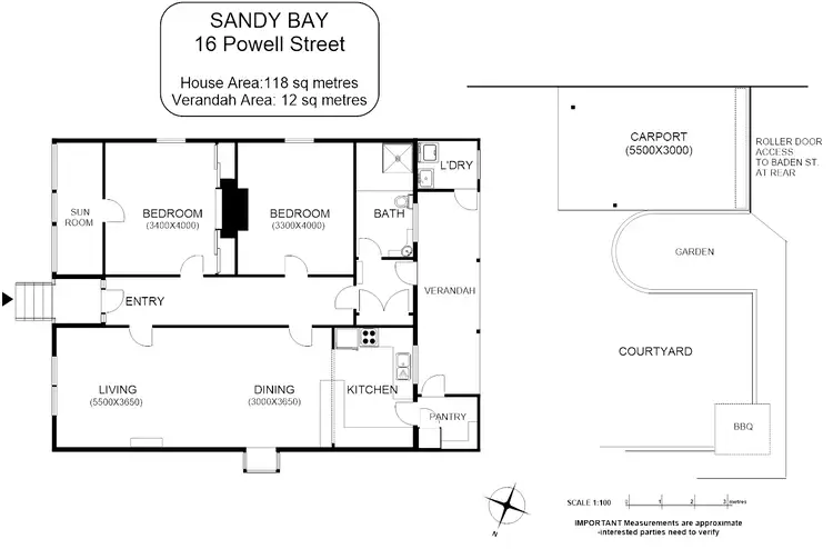Floorplan of Homely house listing, 16 Powell St, Sandy Bay TAS 7005