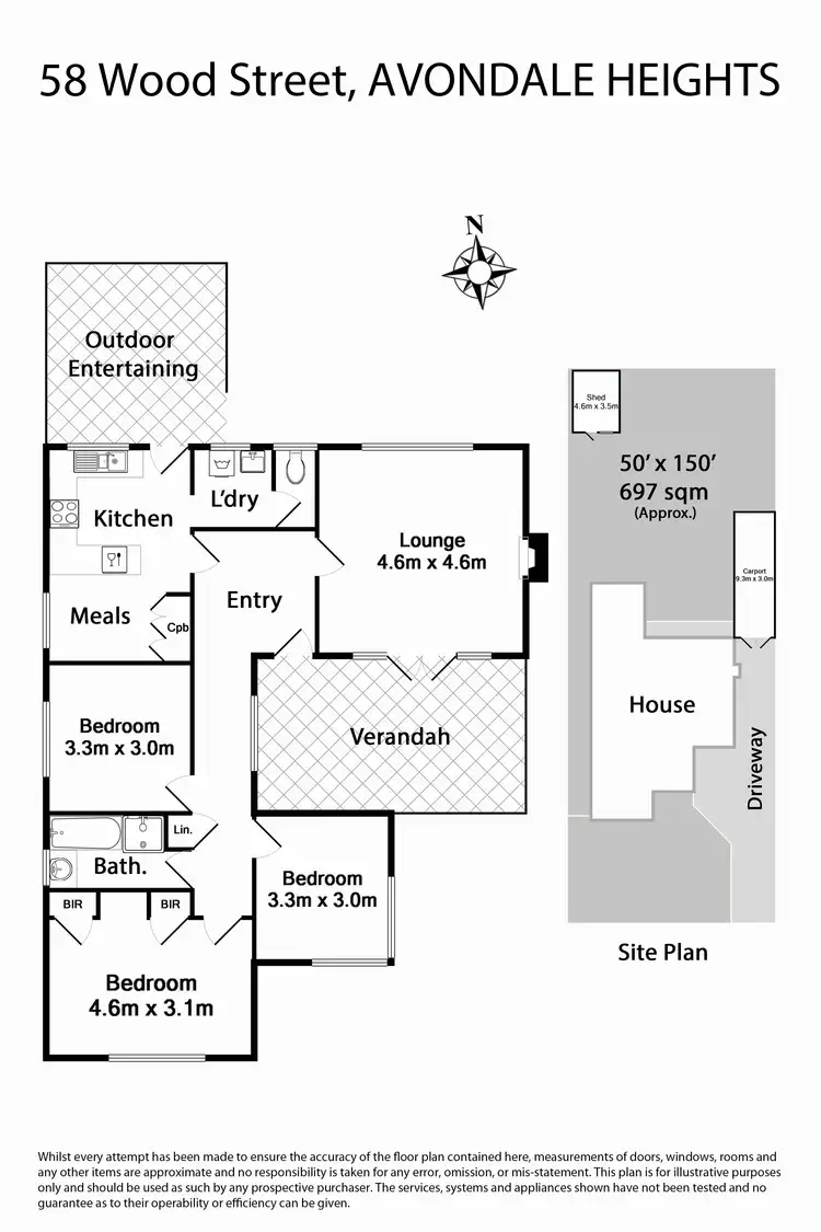 Floorplan of Homely house listing, 58 Wood Street, Avondale Heights VIC 3034