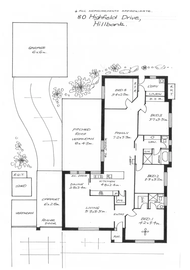 Floorplan of Homely house listing, 80 Highfield Drive, Hillbank SA 5112