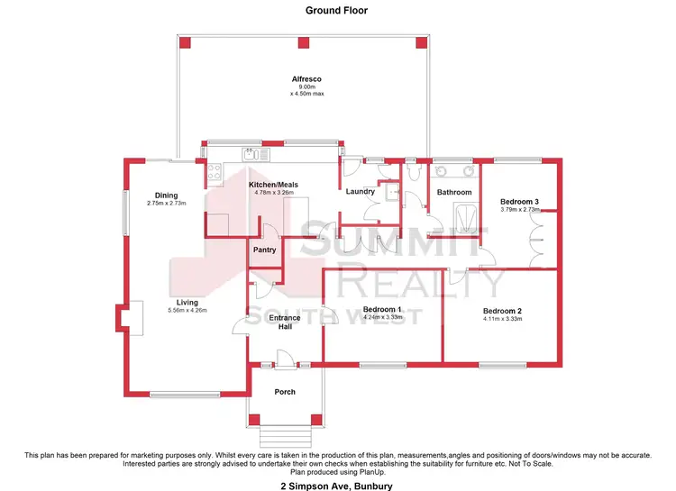 Floorplan of Homely house listing, 2 Simpson Avenue, Bunbury WA 6230