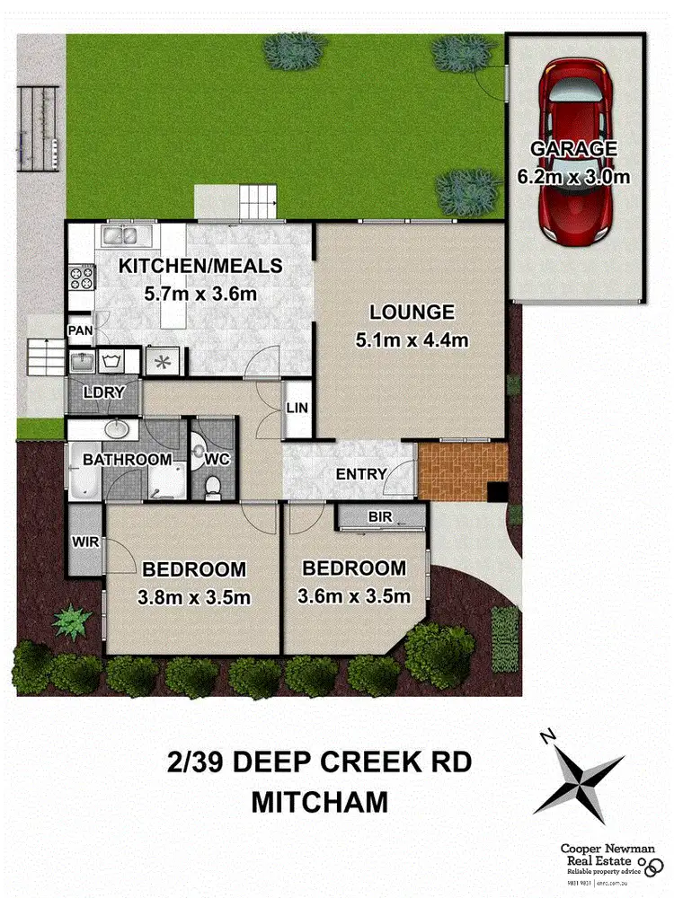 Floorplan of Homely unit listing, 2/39 Deep Creek Road, Mitcham VIC 3132