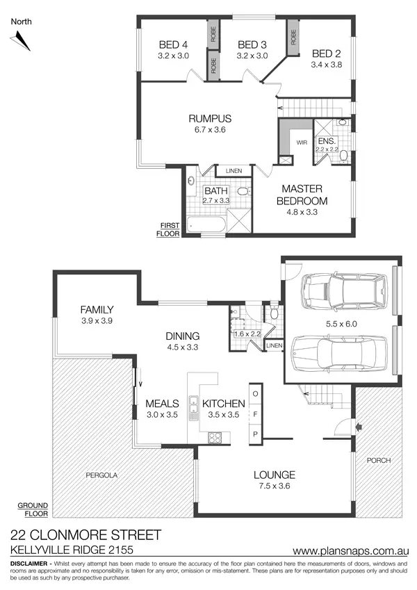 Floorplan of Homely house listing, 22 Clonmore Street, Kellyville Ridge NSW 2155