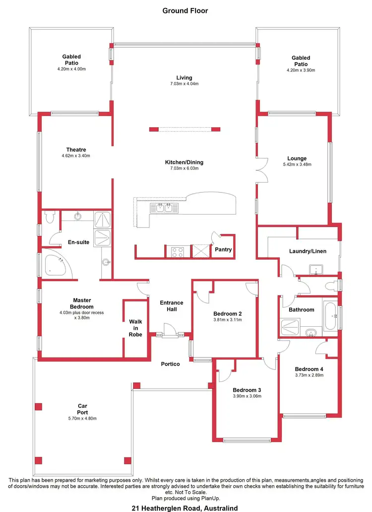 Floorplan of Homely house listing, 21 Heatherglen Road, Australind WA 6233
