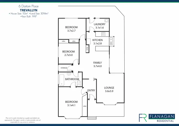 Floorplan of Homely house listing, 6 Daitom Place, Trevallyn TAS 7250