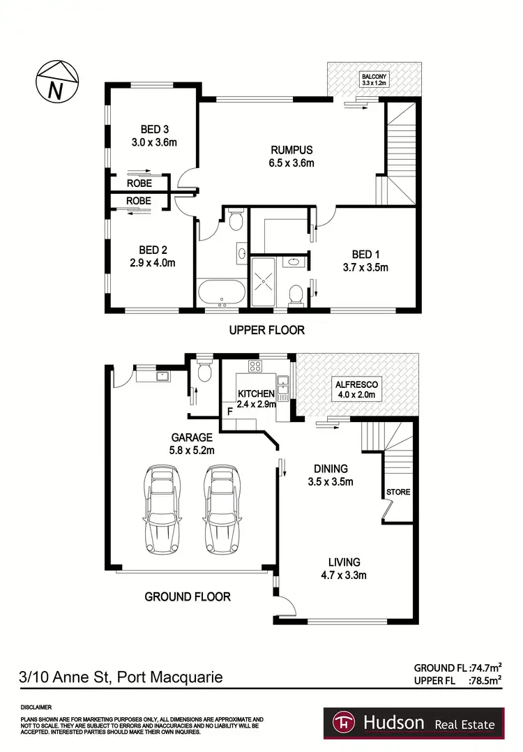 Floorplan of Homely townhouse listing, 3/10 Anne Street, Port Macquarie NSW 2444