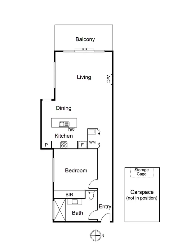 Floorplan of Homely apartment listing, 108/6 Morton Avenue, Carnegie VIC 3163