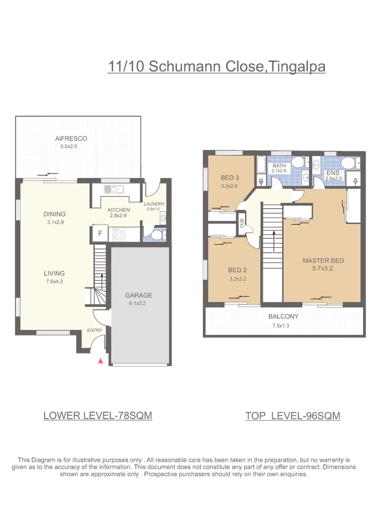 Floorplan of Homely townhouse listing, 1/10 Schumann Cl, Tingalpa QLD 4173