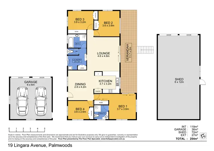 Floorplan of Homely house listing, 19 Lingara Avenue, Palmwoods QLD 4555