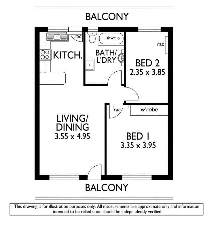 Floorplan of Homely unit listing, 10/236 Sir Donald Bradman Drive, Cowandilla SA 5033