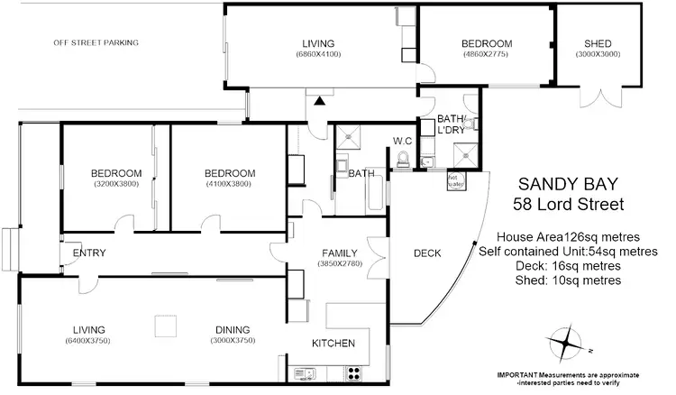 Floorplan of Homely house listing, 58 Lord St, Sandy Bay TAS 7005