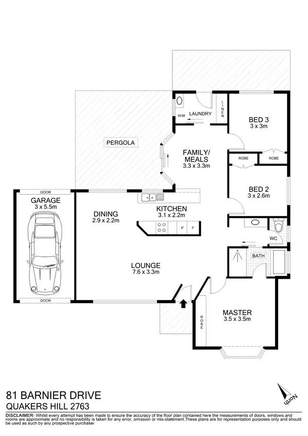 Floorplan of Homely house listing, 81 Barnier Drive, Quakers Hill NSW 2763
