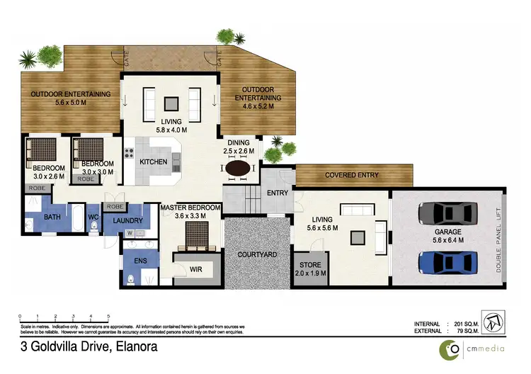Floorplan of Homely house listing, 3 Goldvilla Drive, Elanora QLD 4221