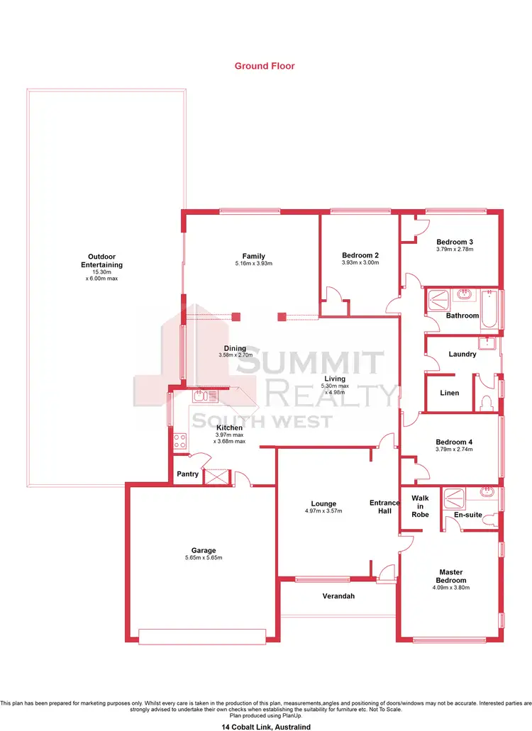 Floorplan of Homely house listing, 14 Cobalt Link, Australind WA 6233