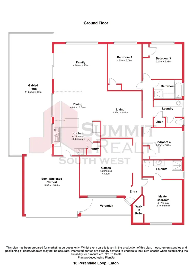 Floorplan of Homely house listing, 18 Perendale Loop, Eaton WA 6232