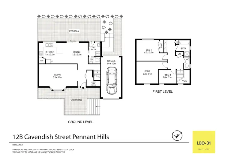 Floorplan of Homely semi-detached listing, 12B Cavendish St, Pennant Hills NSW 2120