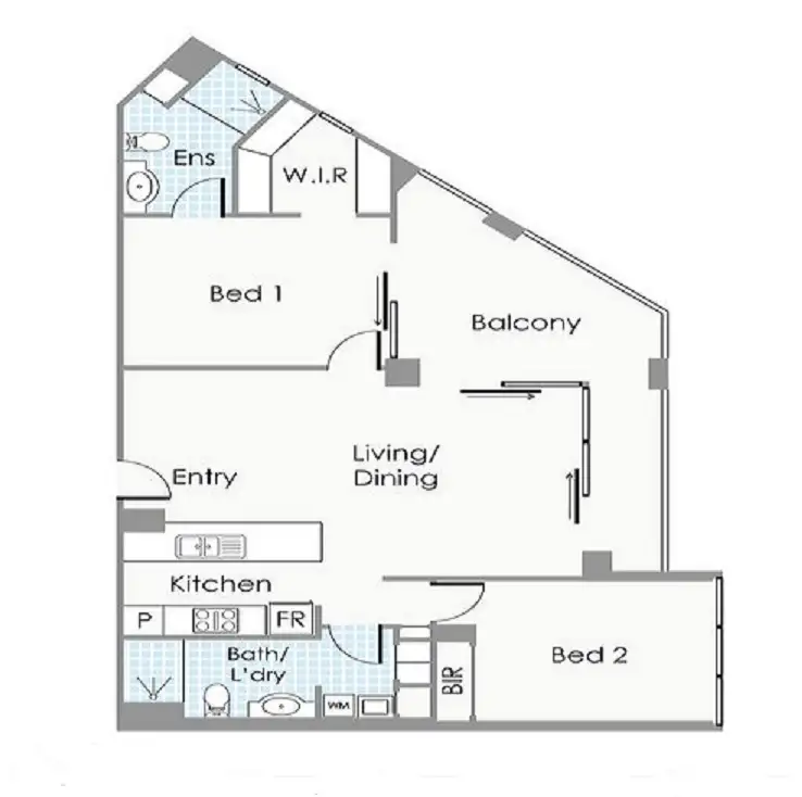 Floorplan of Homely apartment listing, Unit 1403/908 Canning Hwy, Applecross WA 6153