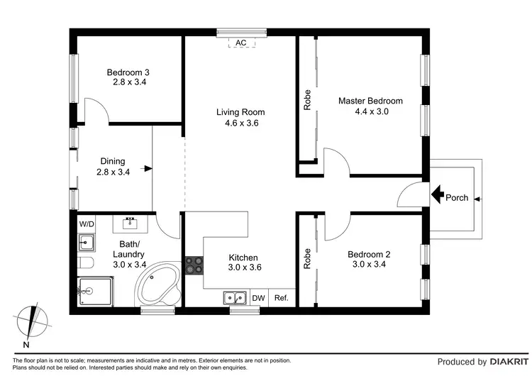 Floorplan of Homely unit listing, 1/12 Cresswold Avenue, Avondale Heights VIC 3034