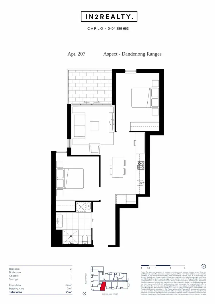 Floorplan of Homely apartment listing, 207/8 Elgin St, Carlton VIC 3053