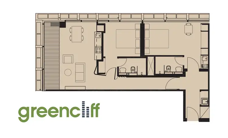 Floorplan of Homely apartment listing, W1315/2 Chippendale Way, Chippendale NSW 2008