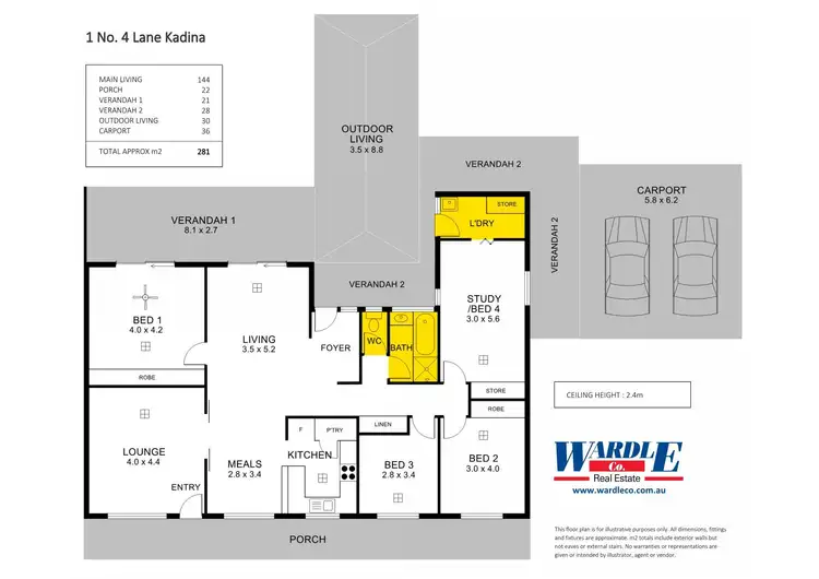 Floorplan of Homely house listing, 1 Number Four Lane, Kadina SA 5554