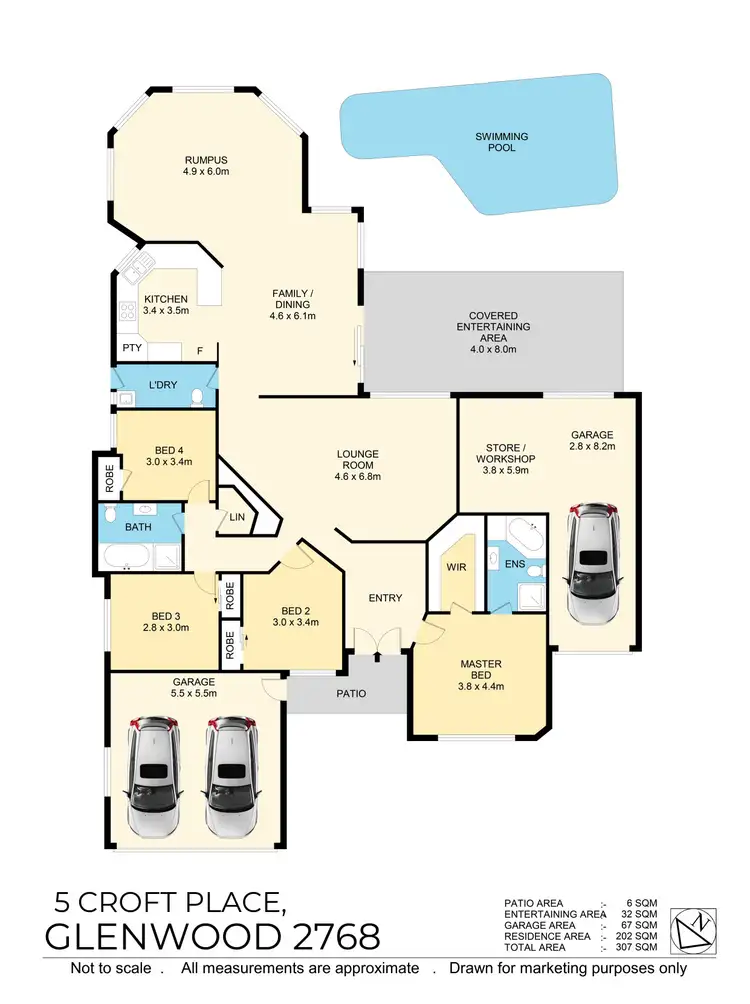 Floorplan of Homely house listing, 5 Croft Pl, Glenwood NSW 2768