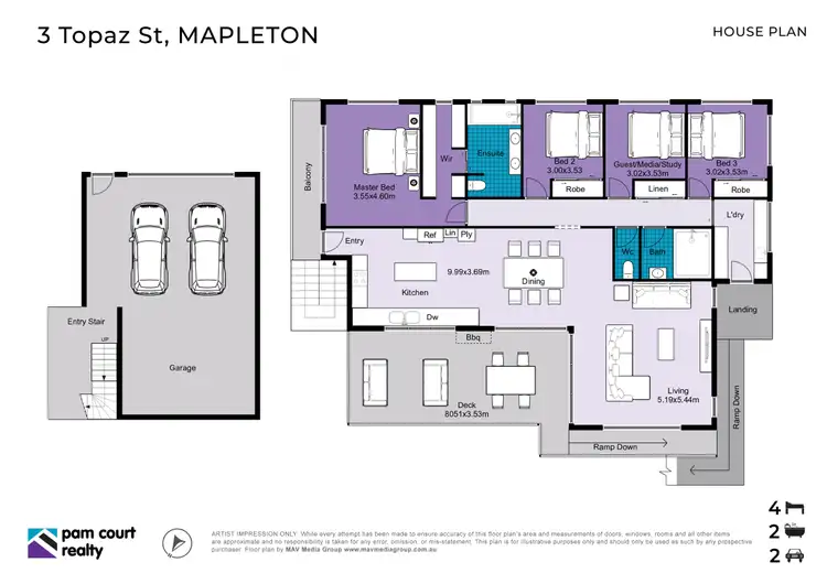 Floorplan of Homely house listing, 3 Topaz Street, Mapleton QLD 4560