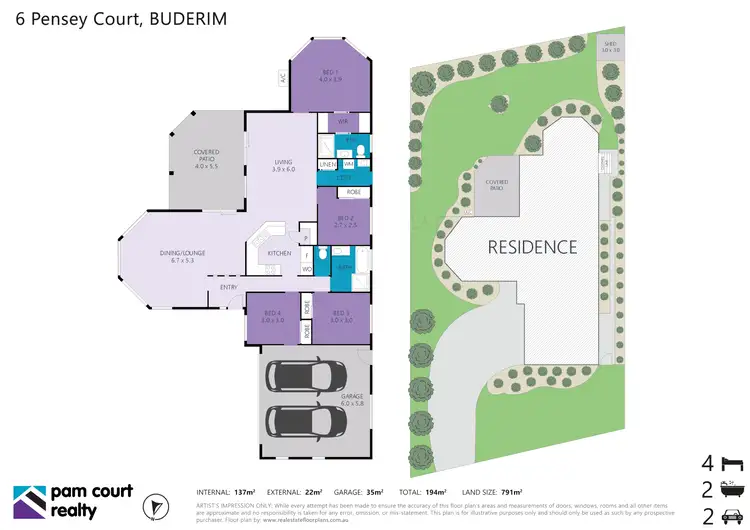 Floorplan of Homely house listing, 6 Pensey Court, Buderim QLD 4556