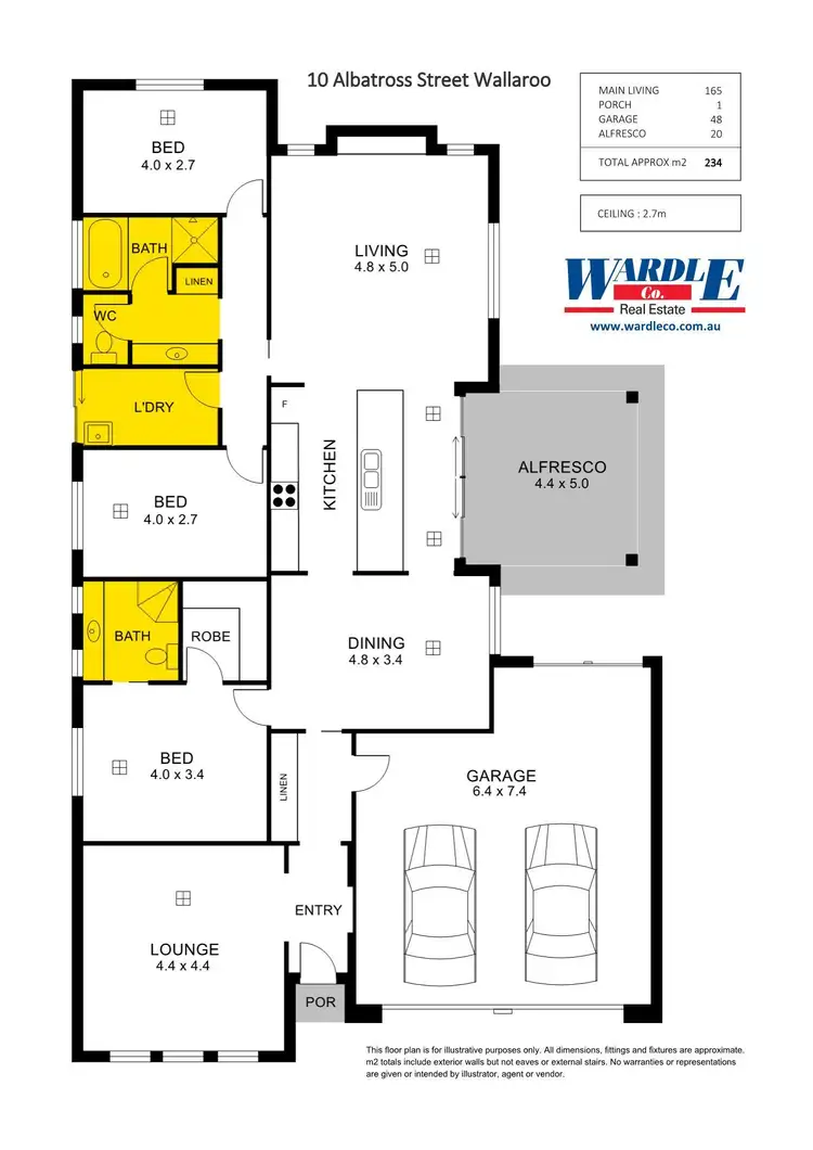 Floorplan of Homely house listing, 10 Albatross St, Wallaroo SA 5556