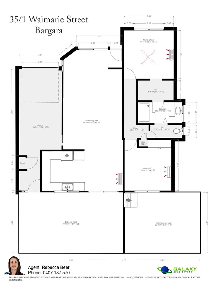 Floorplan of Homely unit listing, Unit 35/1 Waimarie St, Bargara QLD 4670