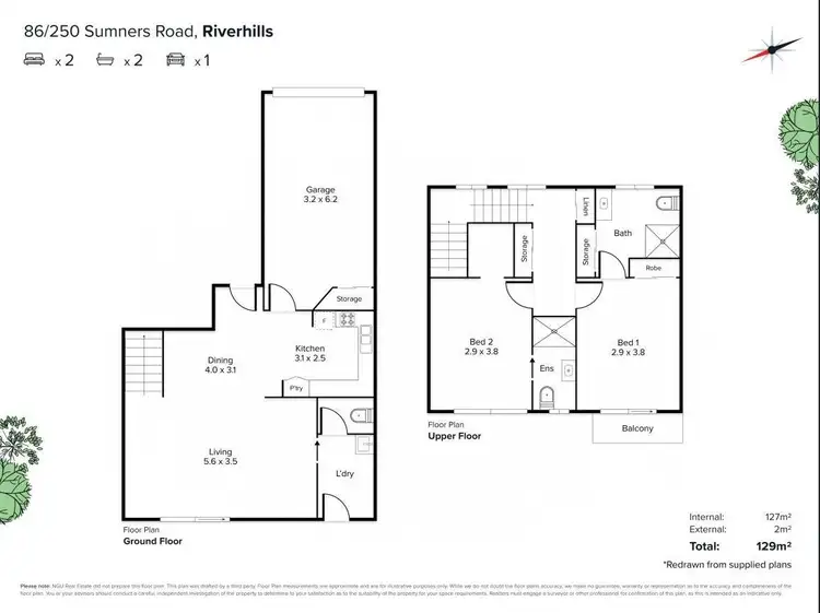 Floorplan of Homely townhouse listing, 86, 250 Sumners Rd, Riverhills QLD 4074
