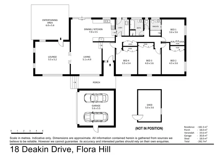Floorplan of Homely house listing, 18 Deakin Dr, Flora Hill VIC 3550