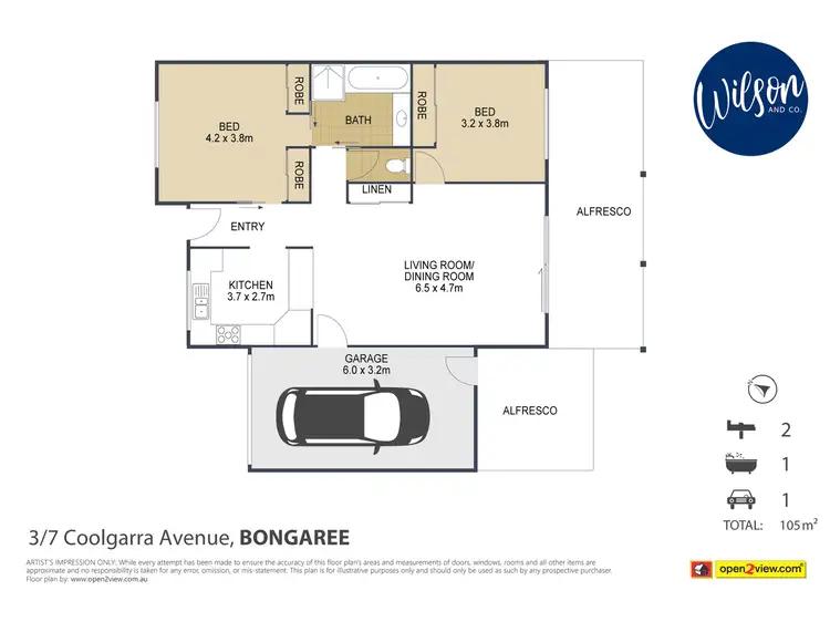 Floorplan of Homely unit listing, Unit 3/7 Coolgarra Ave, Bongaree QLD 4507