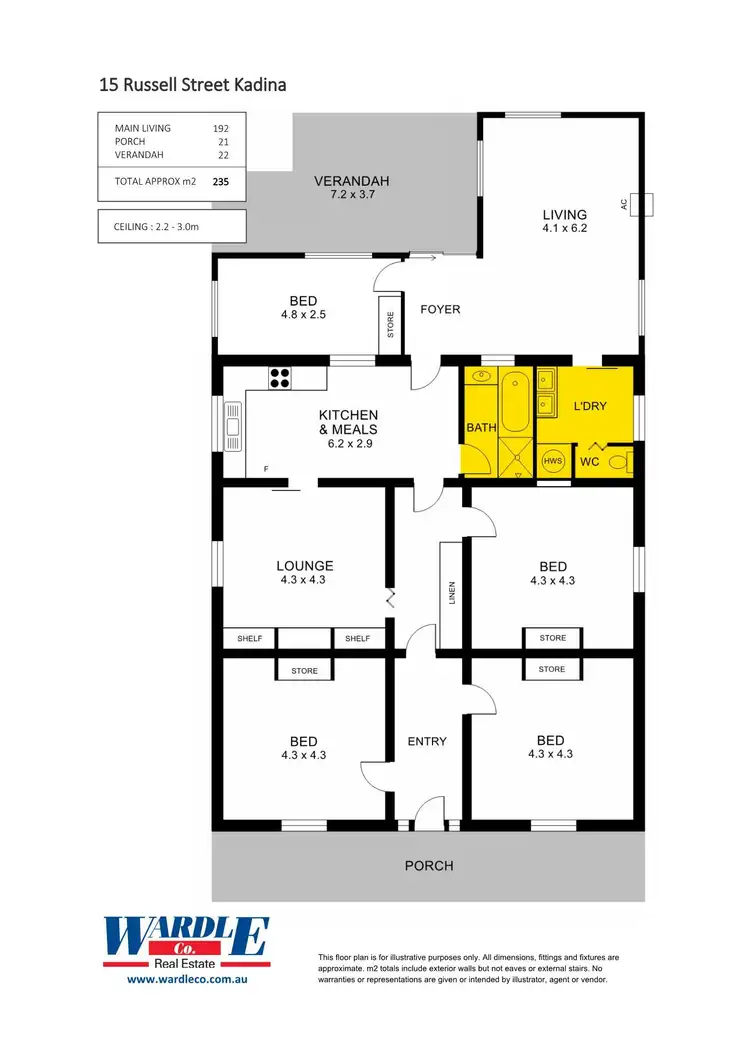 Floorplan of Homely house listing, 15 Russell St, Kadina SA 5554