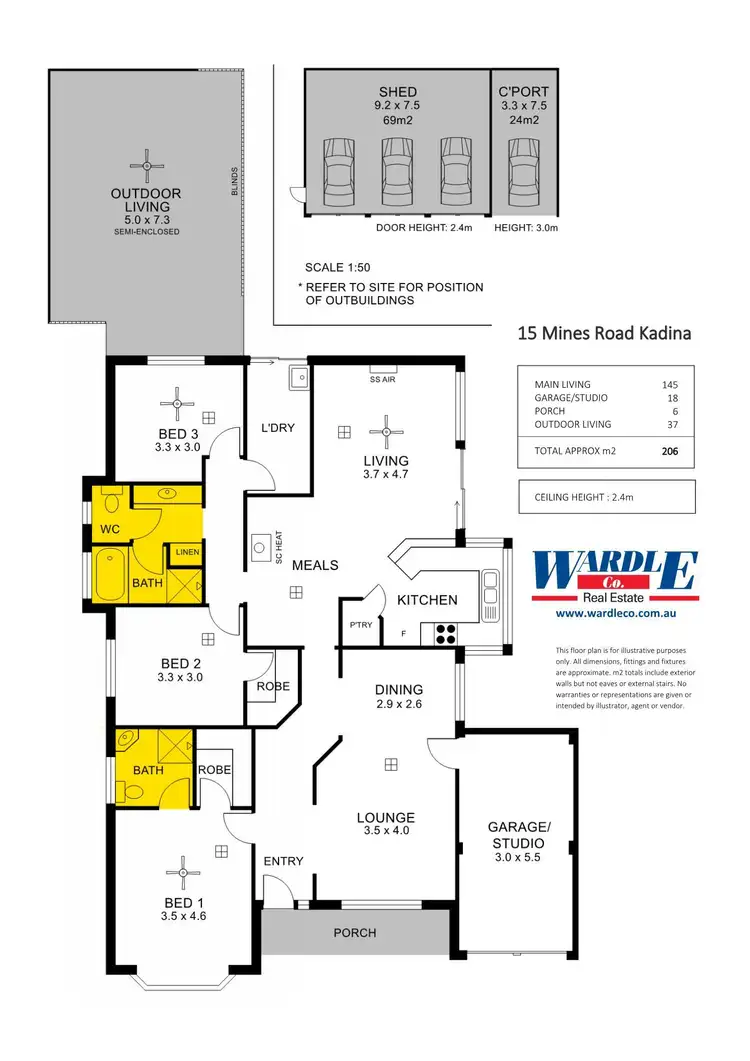 Floorplan of Homely house listing, 15 Mines Rd, Kadina SA 5554