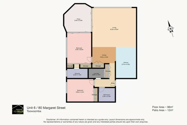 Floorplan of Homely unit listing, Unit 6/80 Margaret St, East Toowoomba QLD 4350