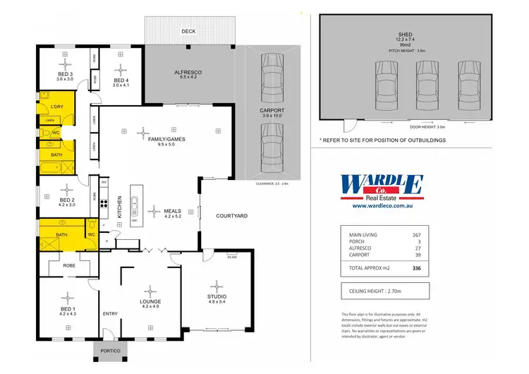 Floorplan of Homely house listing, 3 Hallam Cres, Kadina SA 5554