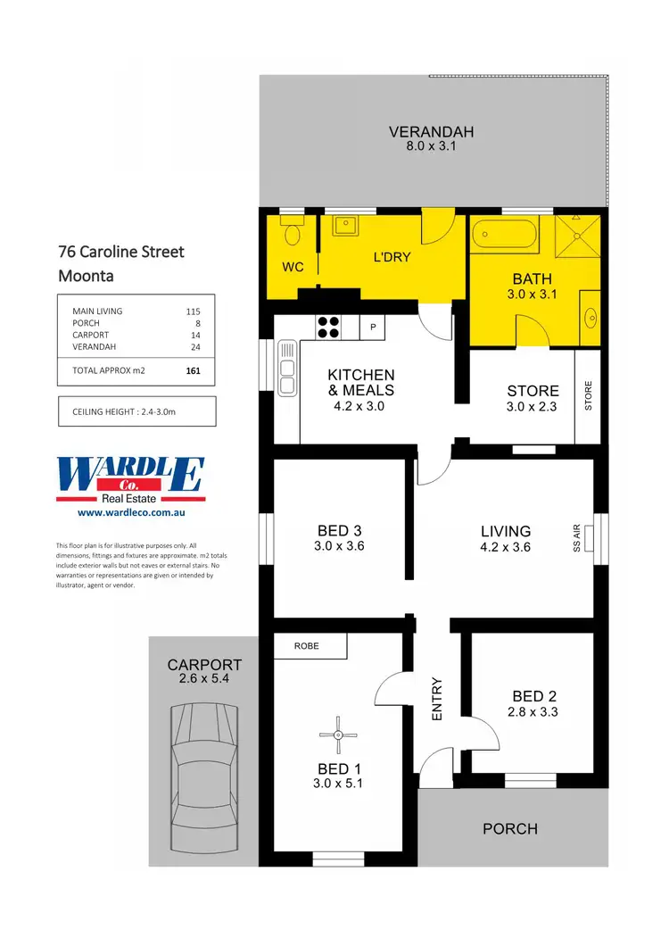Floorplan of Homely house listing, 76 Caroline St, Moonta SA 5558