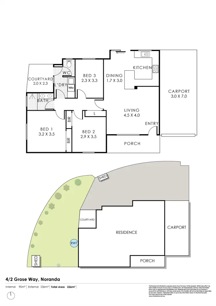 Floorplan of Homely villa listing, Unit 4/2 Grose Way, Noranda WA 6062