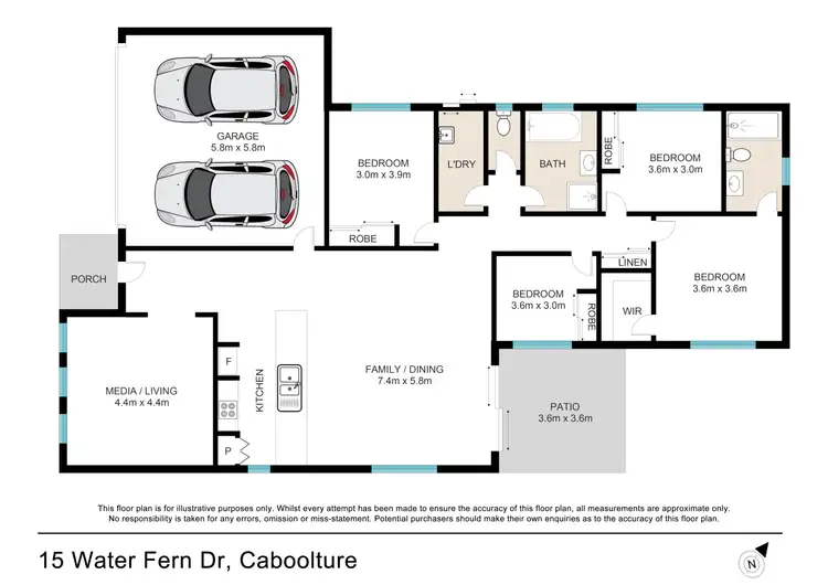 Floorplan of Homely house listing, 15 Water Fern Dr, Caboolture QLD 4510