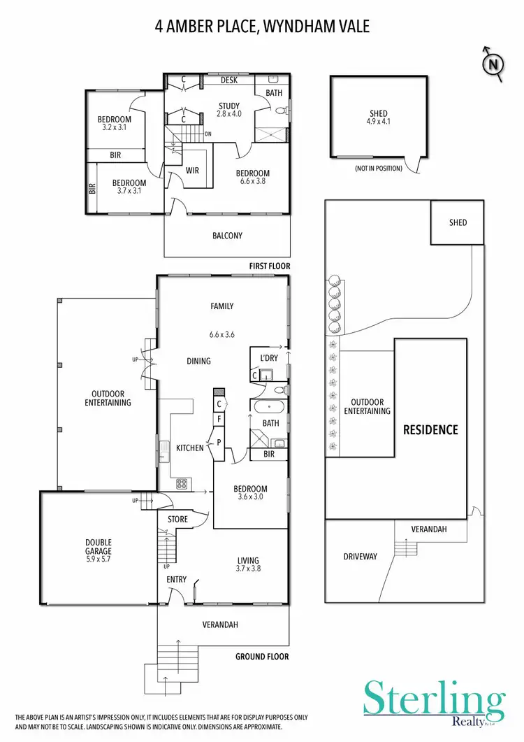 Floorplan of Homely house listing, 4 Amber Place, Wyndham Vale VIC 3024