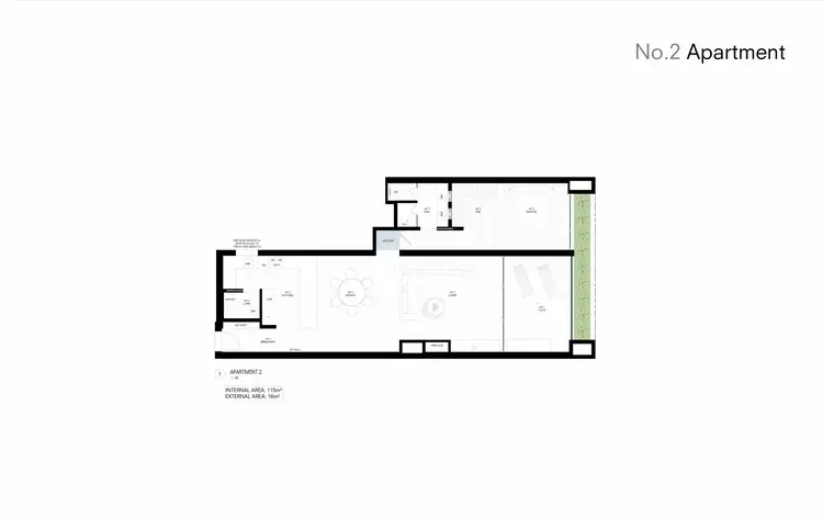 Floorplan of Homely apartment listing, 102/422 New St, Brighton VIC 3186