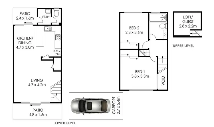 Floorplan of Homely townhouse listing, Unit 8/185-187 Gympie Tce, Noosaville QLD 4566
