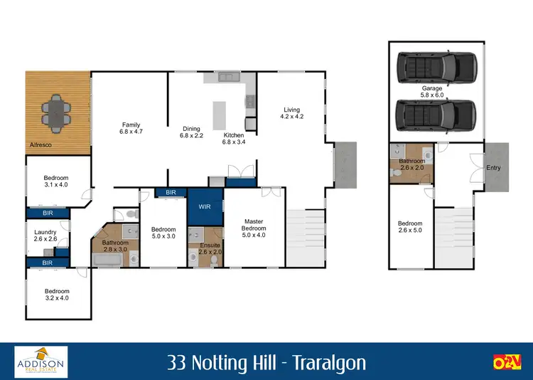 Floorplan of Homely house listing, 33 Notting Hill, Traralgon VIC 3844