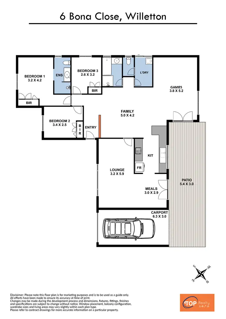Floorplan of Homely house listing, 6 Bona Close, Willetton WA 6155