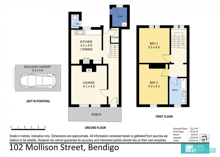 Floorplan of Homely house listing, 102 Mollison St, Bendigo VIC 3550