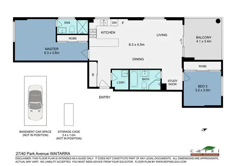 Floorplan of Homely apartment listing, 27/40-42A Park Avenue, Waitara NSW 2077