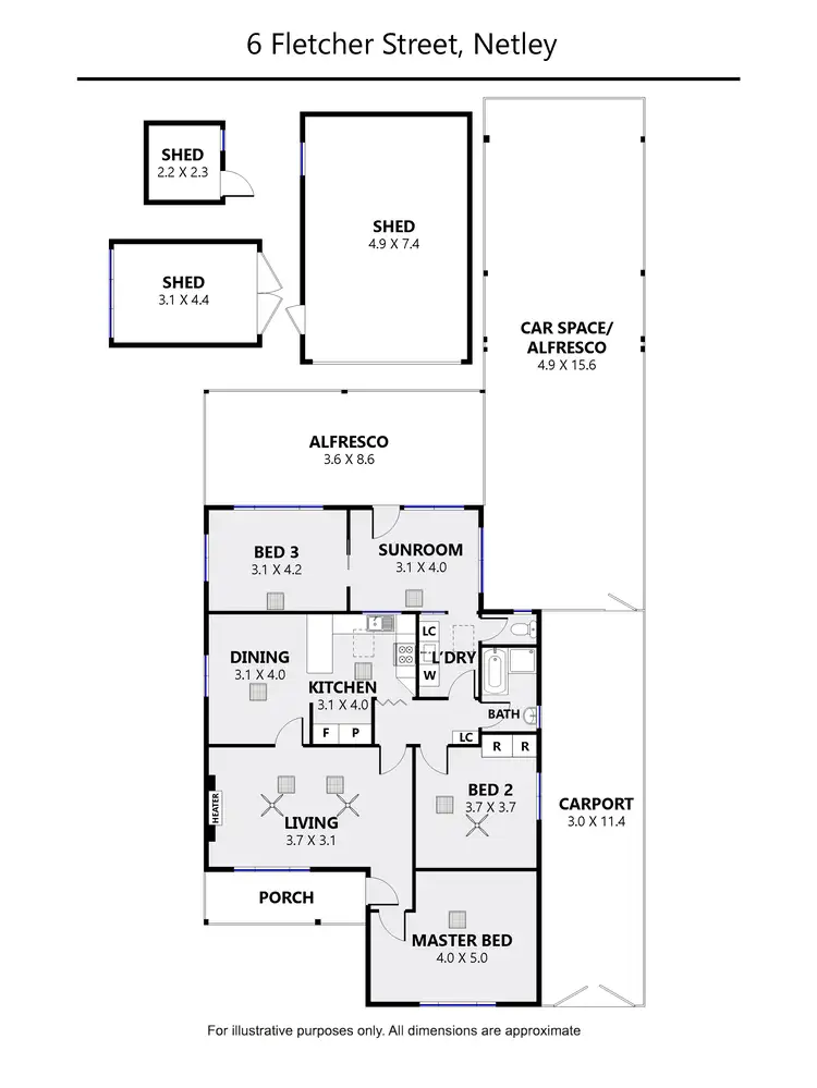 Floorplan of Homely house listing, 6 Fletcher St, Netley SA 5037