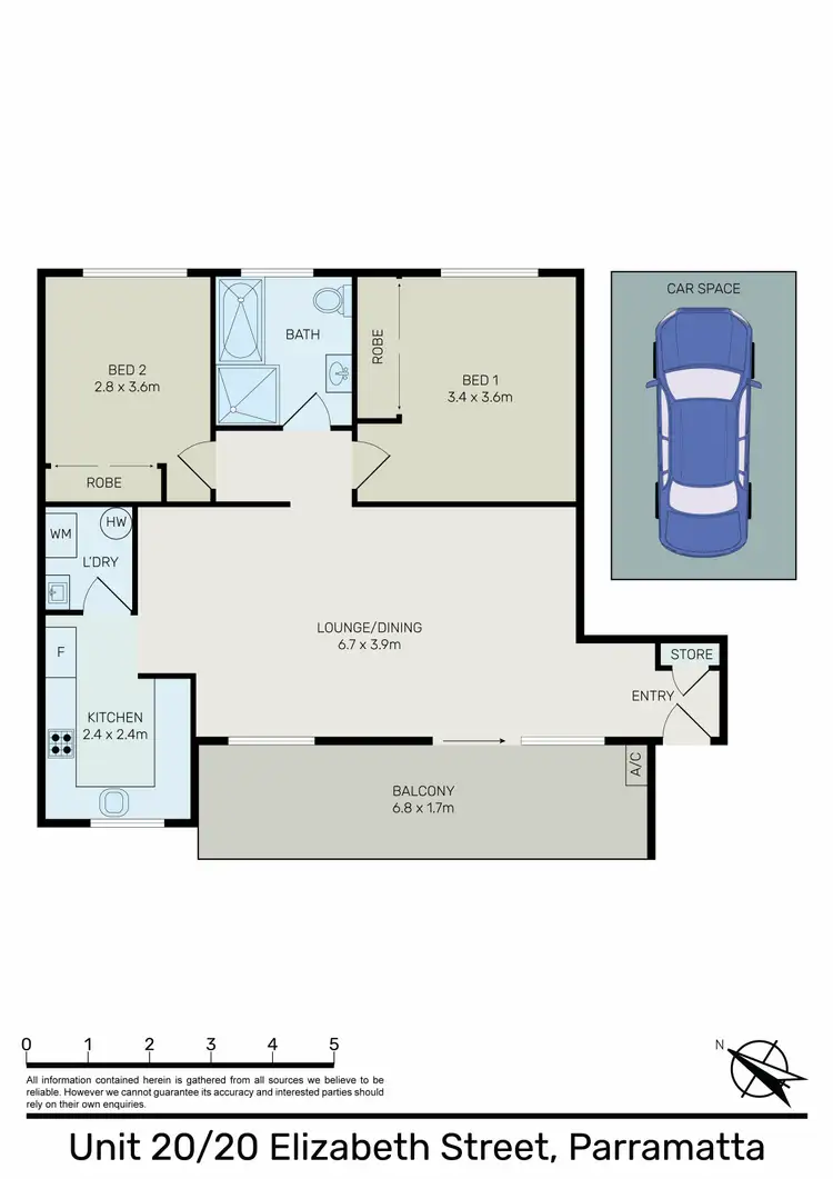 Floorplan of Homely apartment listing, Unit 20/14-20 Elizabeth St, Parramatta NSW 2150
