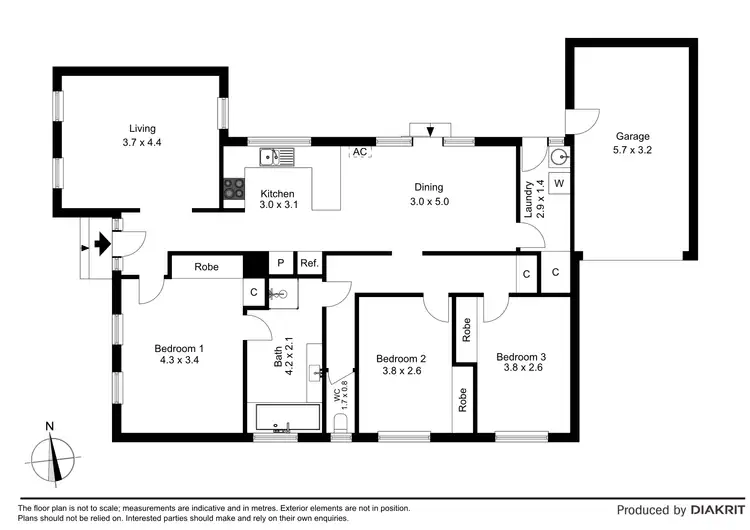 Floorplan of Homely unit listing, 1/20 Highlands Avenue, Airport West VIC 3042